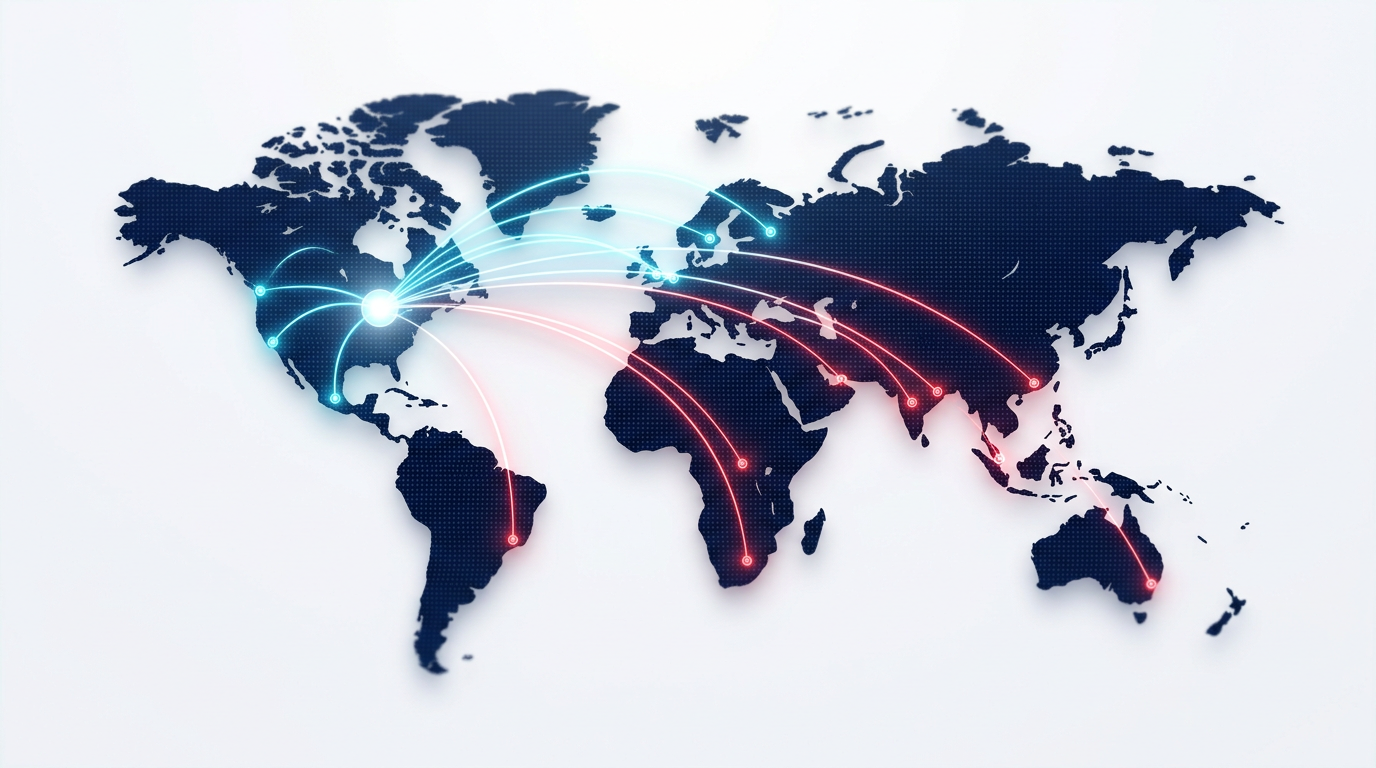 World map: ARF's research in the United States flows out to pharma partners in developed markets and to free-license manufacturing partners across the Global South.
